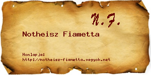 Notheisz Fiametta névjegykártya